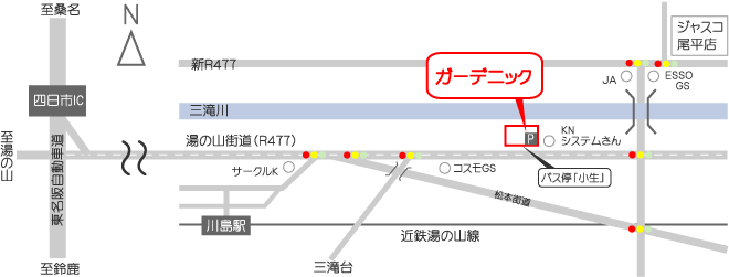 ガーデニックの地図